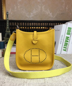 에르메스 미니 에블린16 앰버 옐로우 은장